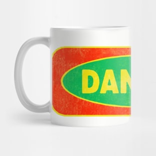 Danger - red & yellow on green Mug